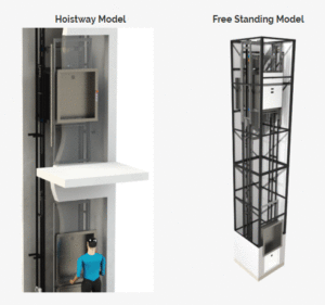 hoistway and free standing-installation of dumbwaiter