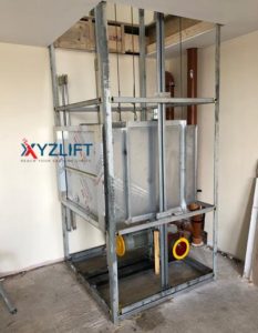 Machine at base dumbwaiter
